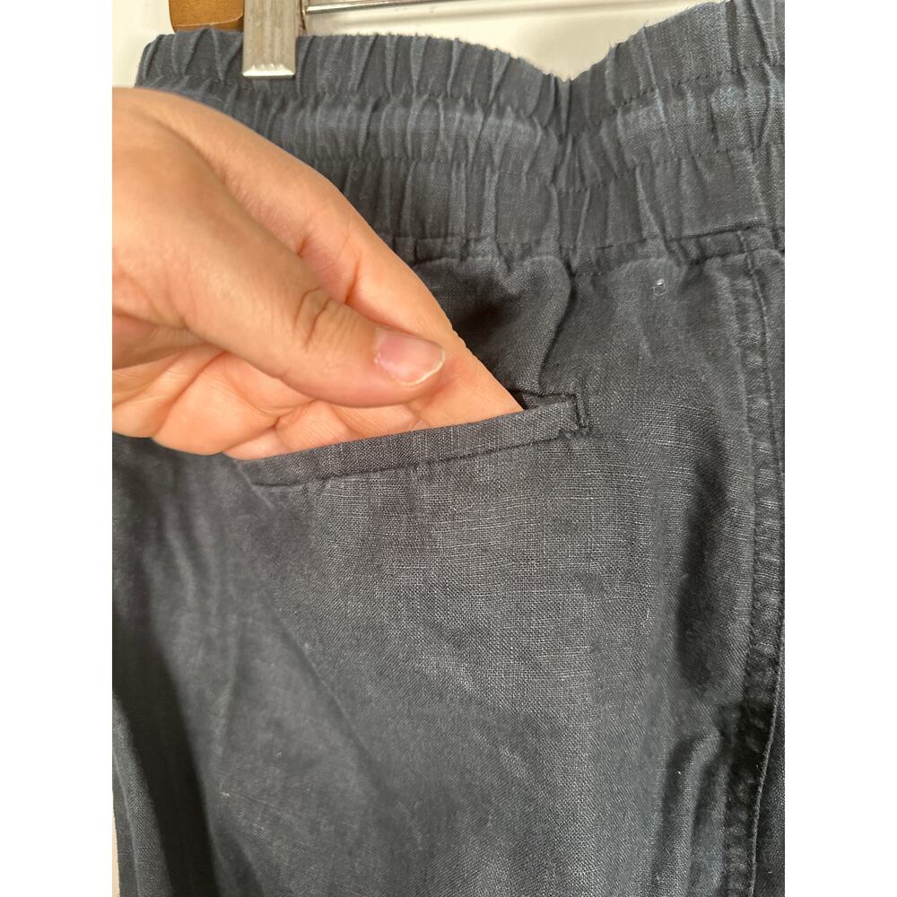 Athleta Cabo Linen Jogger Womens Size 10 Black Lightweight - Picture 6 of 10